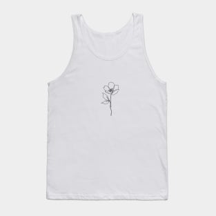 Wildflower Line Art | Floral Botanical Minimalist Lineart Tank Top